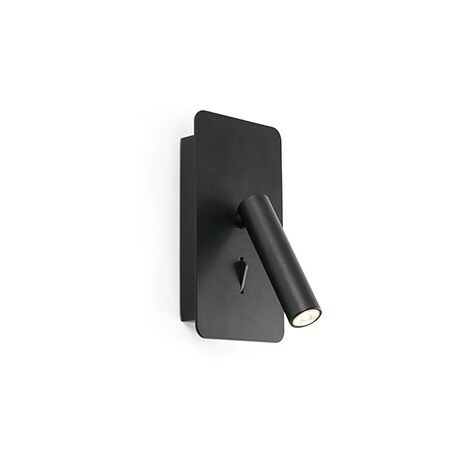 Faro Barcelona – Applique murale LED noire 17cm – 140 lumens – Installation murale simple – Pour éclairage intérieur chaleureux