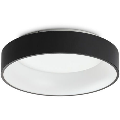 Ideal Lux ZIGGY Semi-Encastré LED Ronde 45cm Intégré Noir, 3000K, Non-Dimmable (1/2)