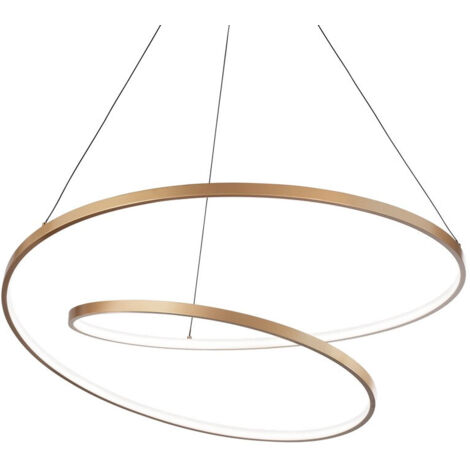 Suspension intégrée LED Swirl décorative dorée, 3000K (1/2)