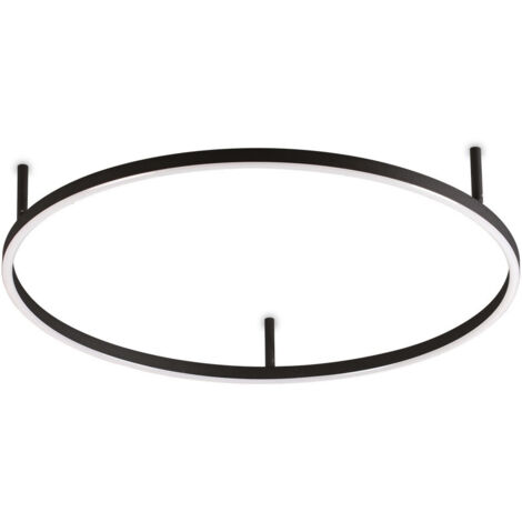 Ideal Lux ORACLE Anneau Led Intégré Semi Plafonnier Noir 70cm 3000K (1/2)