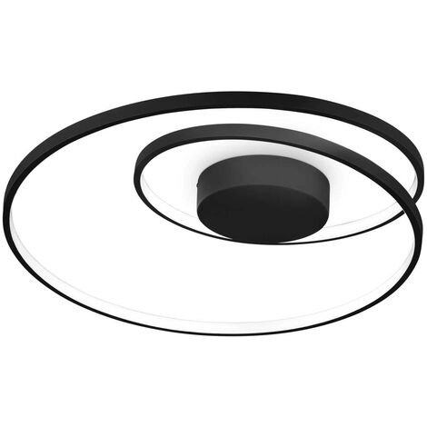 Ideal Lux OZ Lumière semi-encastrée à DEL intégrée tourbillonnante à intensité variable, noir, 3000K