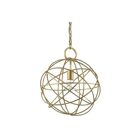 Ideal Lux Konse - Pendentif de plafond sphérique à 1 lumière, or (1/2)