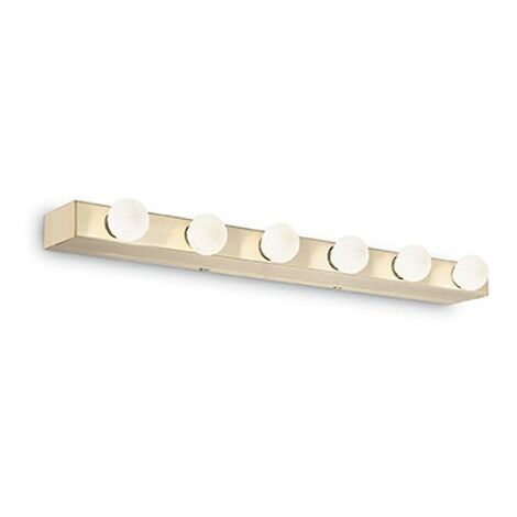 Ideal Lux – Applique de salle de bain PRIVÉ' AP6 – Corps métal – Culot E14 – Dimensions 605 x 40 x 80 mm – IP20 pour espaces humides