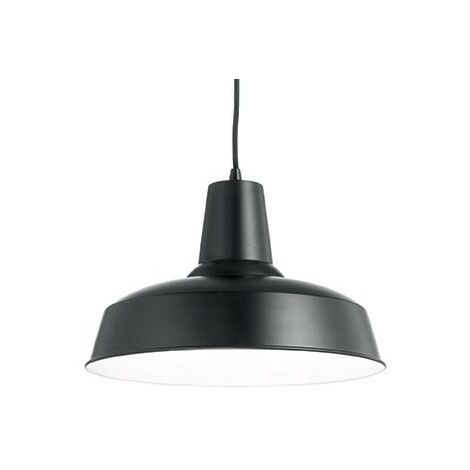 Ideal Lux Moby - Suspension à 1 ampoule en forme de dôme noir, E27