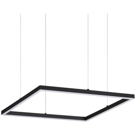 Suspension intégrée carrée décorative noire, 3000K, 33W (1/2)