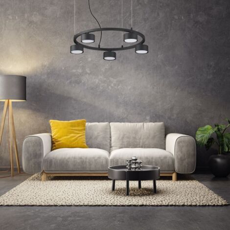Ideal Lux MINOR - Plafonnier circulaire à 5 lumières intérieur noir (1/2)