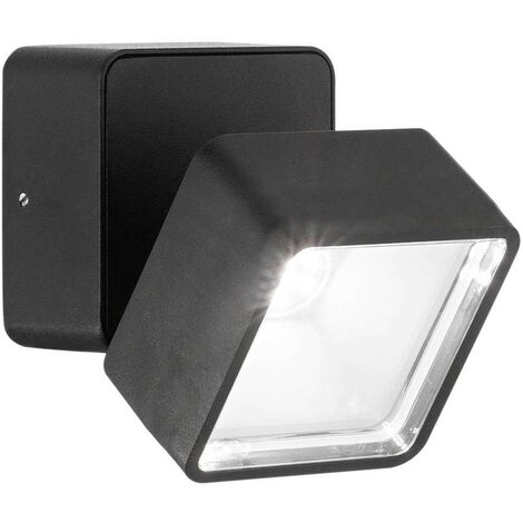 Ideal Lux OMEGA Spot Simple Carré Noir IP54 4000K (1/2)