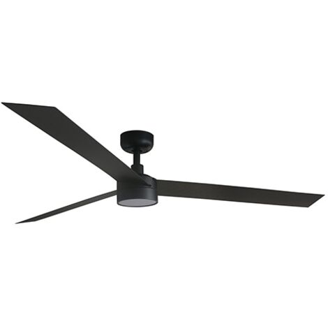 Faro Barcelona – Ventilateur de plafond avec lumière noire – Moteur DC 6 vitesses – Fonction d'inversion – LED 3 températures – 342931TW