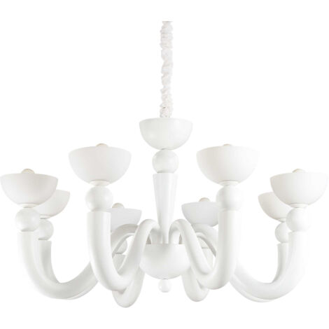 Ideal Lux Bon Bon - Lustre à 8 bras multiples au fini blanc, E14 (1/2)