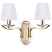 Ideal Lux Pegaso - Applique murale à 2 lampes, laiton satiné