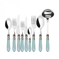 ALADDIN Silver Antique Iron, Posate Set 75 pcs, Box Gallery, Casa