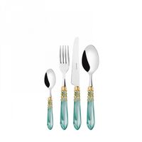 Castes Définit 24 pièces dans la boîte Galerie Green Mère -of-PEARL Water Melodia ghiera dorata Bugatti