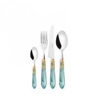 24 morceaux de couverts en bois d'eau en bois-pearl d'eau Melodia ghiera dorata Bugatti