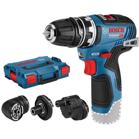 Bosch Akku-Bohrschrauber GSR 12V-35 FC, Solo Version, 4x Aufsätze, L-BOXX