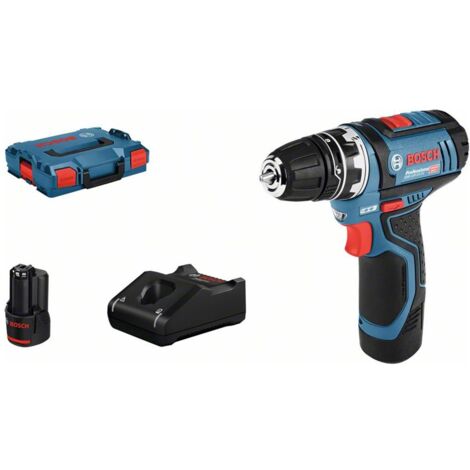 Bosch Professional GSR 12V-15 FC (L) Akku-Bohrschrauber (2 x 2,0 Ah) (06019F6001)