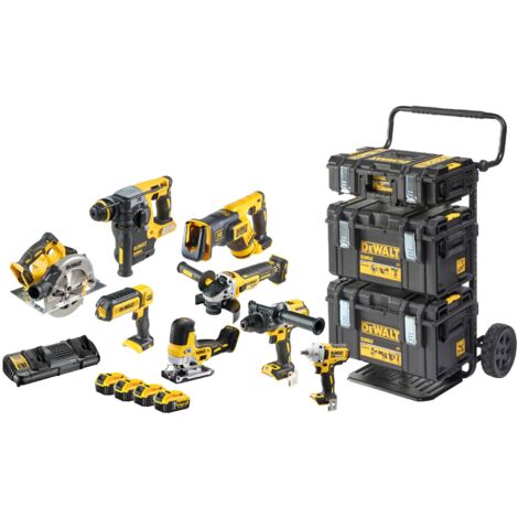 Premium Kit 8 Werkzeuge XR 18V DEWALT Brushless + 4 Batterien 5Ah Li-Ion - DCK856P4