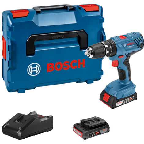 Bosch Akku-Schlagbohrschrauber GSB 18V-21 / 2x 2,0 Ah Akku + Ladegerät in L-Boxx - 06019H1107