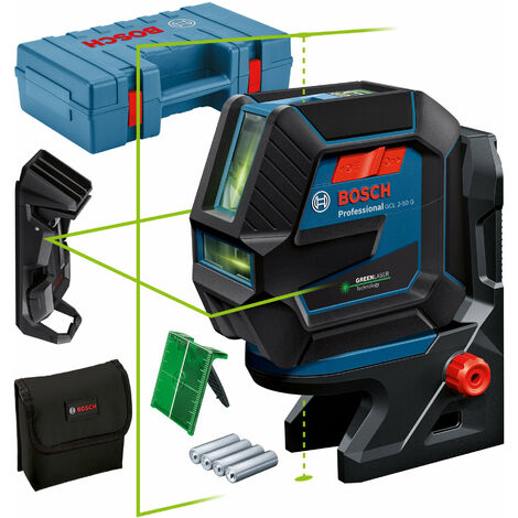 Bosch Kombilaser GCL 2-50 G mit Deckenklemmer im Handwerkerkoffer