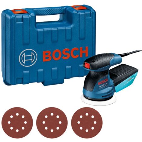 Bosch Exzenterschleifer GEX 125-1AE mit 3x Schleifblatt C470 in Handwerkerkoffer