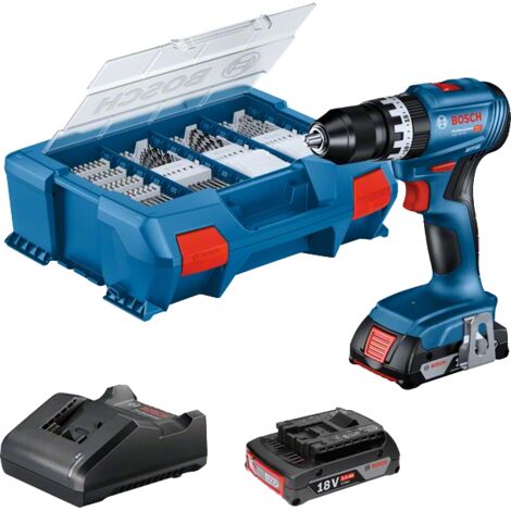 Bosch Akku-Schlagbohrschrauber GSB 18V-45, 2 Akku GBA 18V 2.0Ah, Ladg. u. L-CASE (1/10)