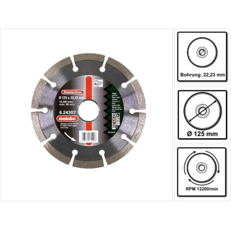 Metabo Diamanttrennscheibe 125x22,23mm, SP-U, Universal SP