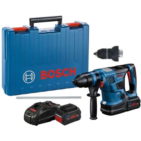 Bosch Akku-Bohrhammer BITURBO GBH 18V-34 CF mit 2x 8,0 Ah ProCore Akkus + Lader