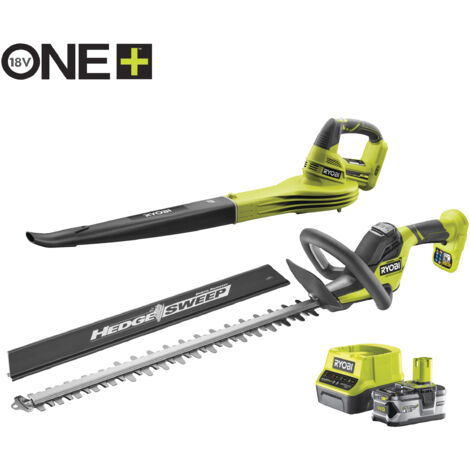 RYOBI 18 V ONE+ Akku-Maschinen-Set Kombokit, 2-tlg., RY18HT55A+OBL1820S 1x4,0 Ah (1/3)