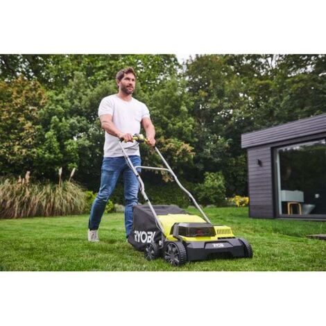 Ryobi 18 V ONE+ Brushless AkkuVertikutierer RY18SFX35A240, 2x 4,0 Ah Akku