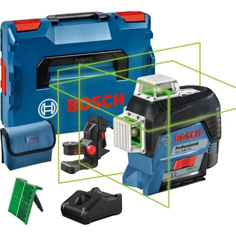 Bosch Linienlaser GLL 3-80 CG mit 1x 2,0 Ah Li-Ion Akku im Set + Lader in L-BOXX