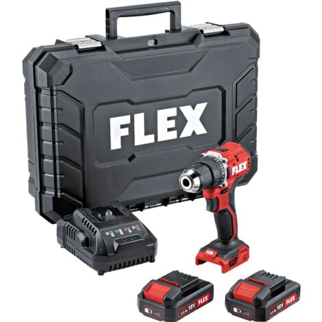 Flex Akku und Set, Bohrschrauber im 18.0 DD Ah LD/2.5 2x Koffer 2,5 2G Lader EC