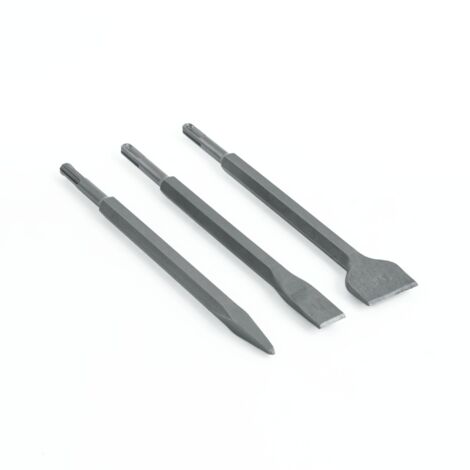GOTOOLS SDS-plus Meisselsatz 3-tlg. (Spitz-, Flach-, Spatmeissel 40x250mm)
