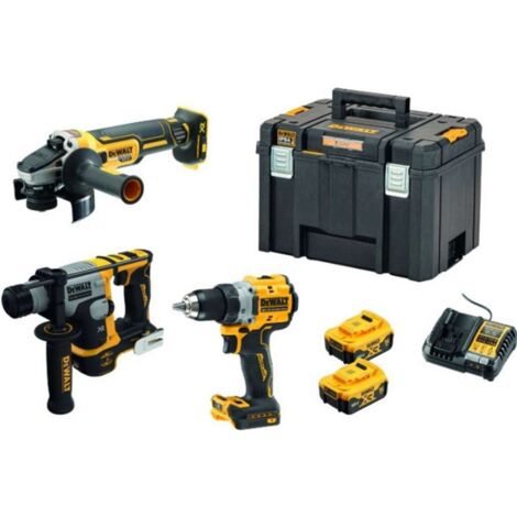 DeWALT Kombopack DCK355P2T: 3 Geräte, 2 Akkus 18 Volt/5 Ah, Ladegerät und TSTAK