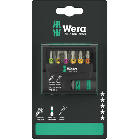 Wera Bit-Sortiment, Bit-Check 12 Wood TX HF 1 SB, 12-teilig, 05073641001