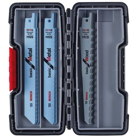 Bosch Säbelsägeblatt-Set Wood and Metal Basic 15-teilig 2607010901 in Tough-Box