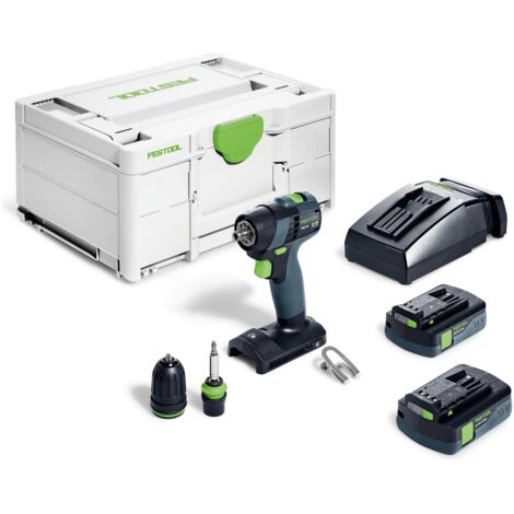 Festool Akku-Bohrschrauber TXS 18 C 3,0-Plus 2x3,0 Ah + Lader im Systainer M 187 (1/10)