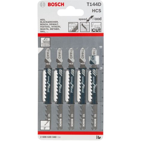 Bosch Stichsägeblätter Stichsägeblatt für Pendelhubstichsäge Holz Metal uvm 2608630040 Holz