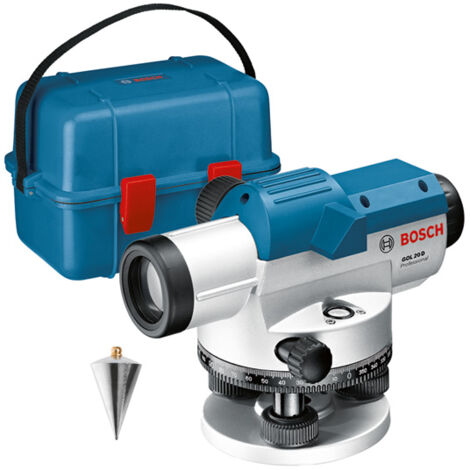 Bosch Optisches Nivelliergerät GOL 20 D Professional im Set im Handwerkerkoffer