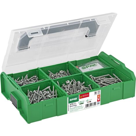 SPAX Elektriker Montagekoffer klein, T-STAR plus, 475 SPAX Halbrundkopf + 75 Dübel + 3 Bits in Mini L-BOXX (1/5)