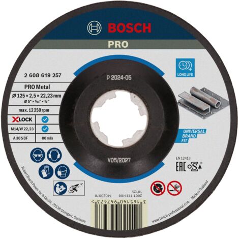 Bosch PRO Metal X-Lock Trennscheibe, 125 x 2.5 x 22.23 mm, gekröpft, oSa (1/5)