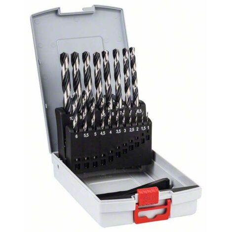 Bosch Profi-Set mit 19 PointTeQ HSS-Spiralbohrern, für Metall, ProBox, Bohrerzubehör