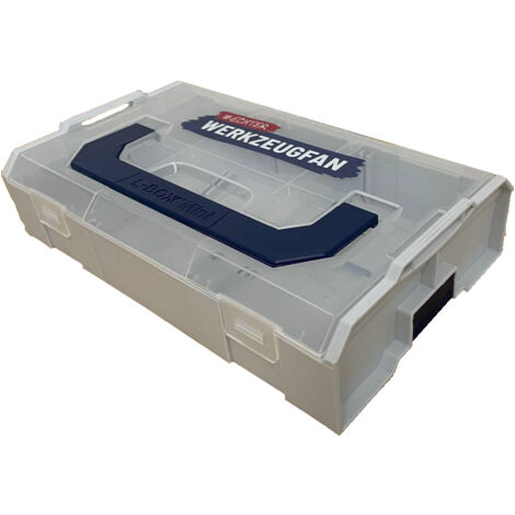 Echter Werkzeugfan Systemkoffer L-Boxx mini grau mit transparentem Deckel