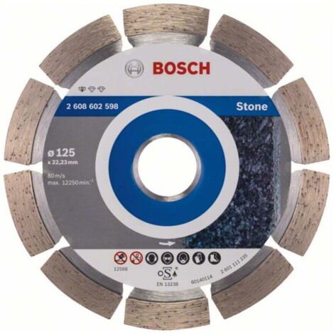 Bosch Diamanttrennscheibe Standard for Stone 125 x 22,23 x 1,6 x 10 mm 1er-Pack