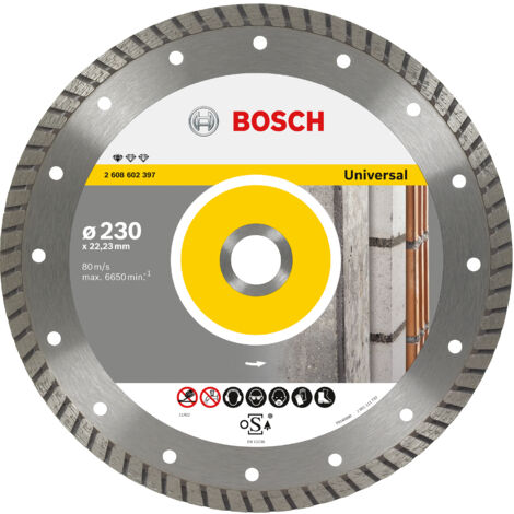 Bosch Diamanttrennscheibe Standard for Universal Turbo 230x22,23x2,5x10 mm 2608602397