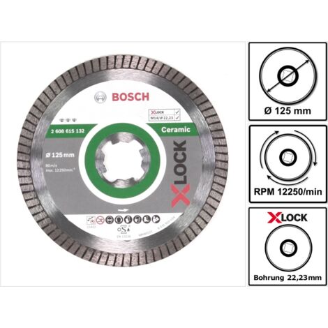 Bosch Diamanttrennscheibe X-LOCK Best for Ceramic Extra Clean Turbo 125 x 1,4 x 7 mm
