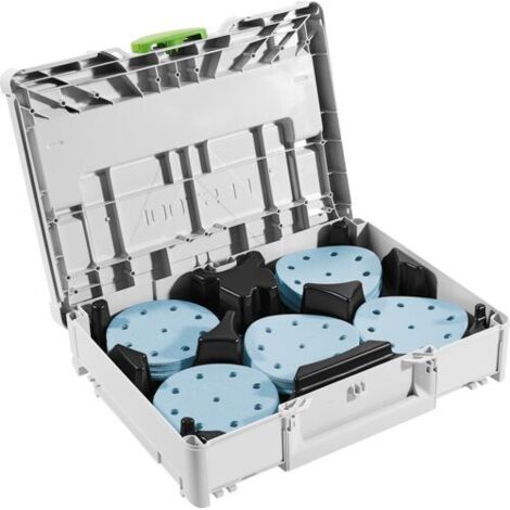Festool Schleifmittel-Systainer³ SYS-STF D125 GR-Set Granat
