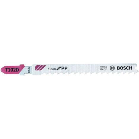Bosch PRO Plastics PP clean T102D Stichsägeblatt, 100 mm, 5 Stück