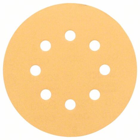 Schleifblatt C470 für Exzenterschleifer, 125 mm, 120, 8 Löcher, Klett, 5er-Pack