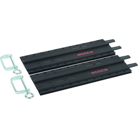 Bosch 2tlg. Führungsschiene aus Kunststoff mit Schraubzwingen 700 mm (2x 350 mm)