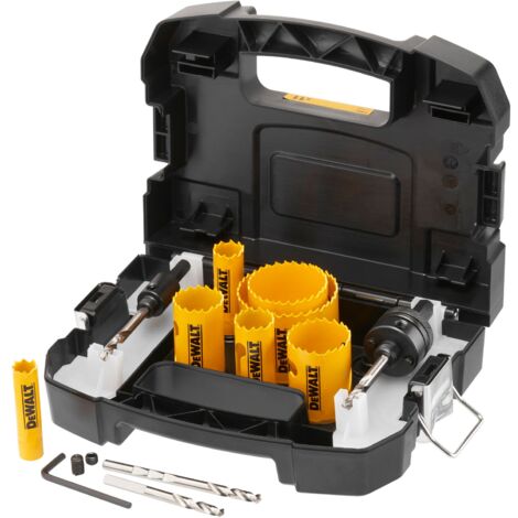 DeWALT Lochsägen-Set Bi-Metall Extreme, Elektriker-Set im Transportkoffer 11-tlg. (1/4)