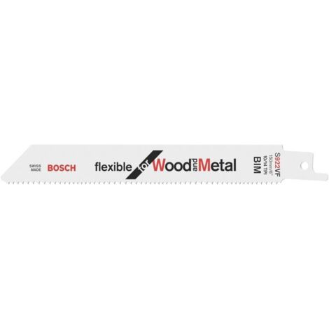 Bosch Säbelsägeblatt S 922 VF, Flexible for Wood and Metal, 2er-Pack - 2608656040